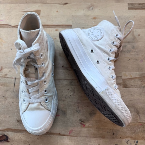 Converse Shoes - Converse Chuck Taylor White High-Top Sneakers size 6
